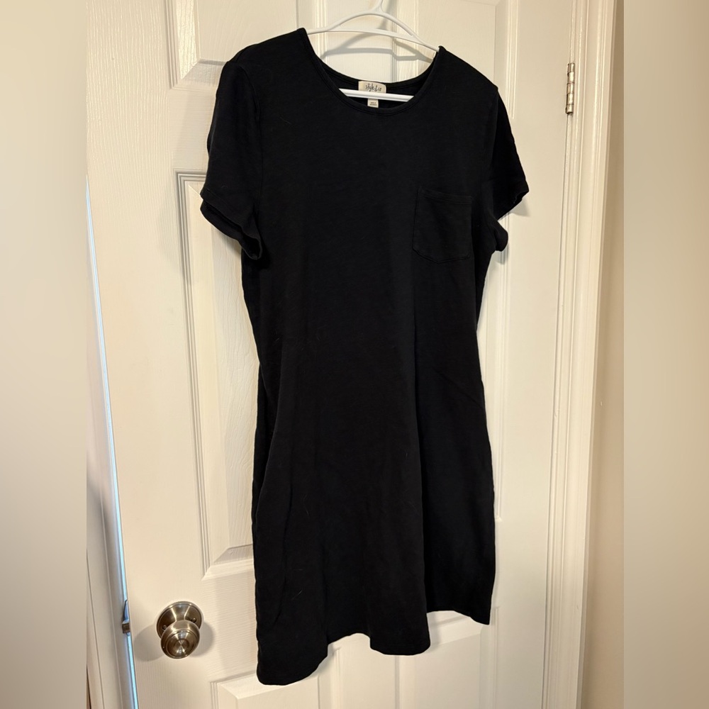 Style & Co Black T-shirt Dress